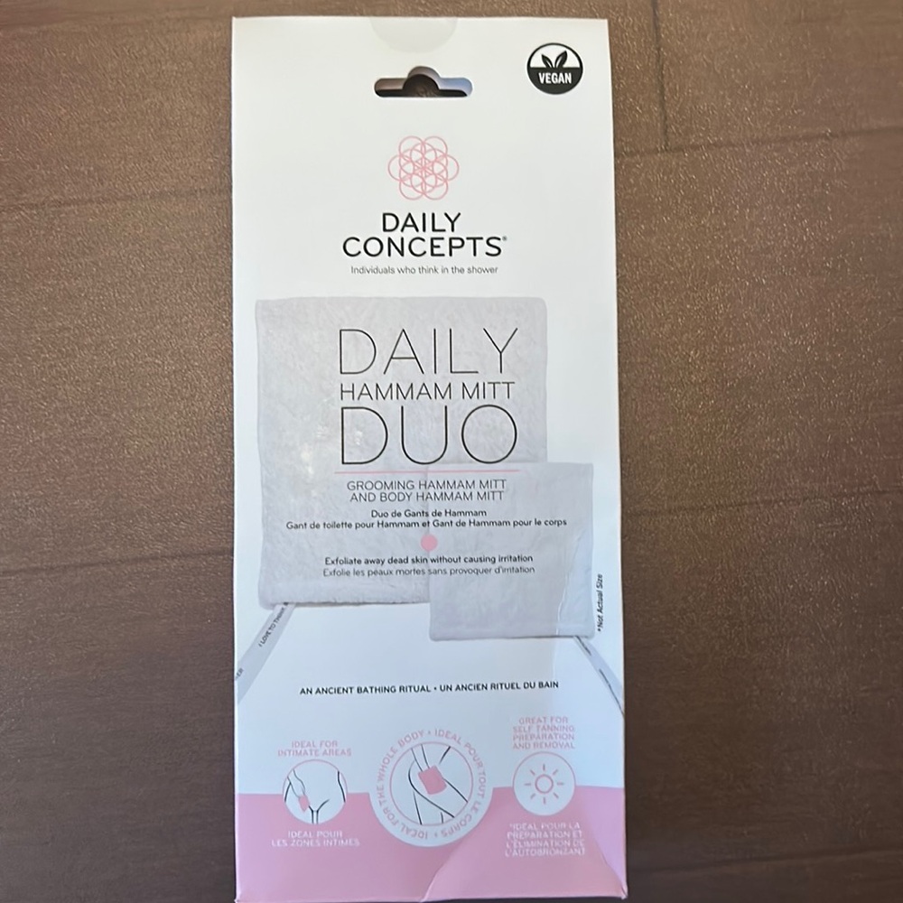 DAILY CONCEPTS Daily Hammam Mitt Duo NEW in package